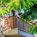 Blaues Meer Strand Balkon