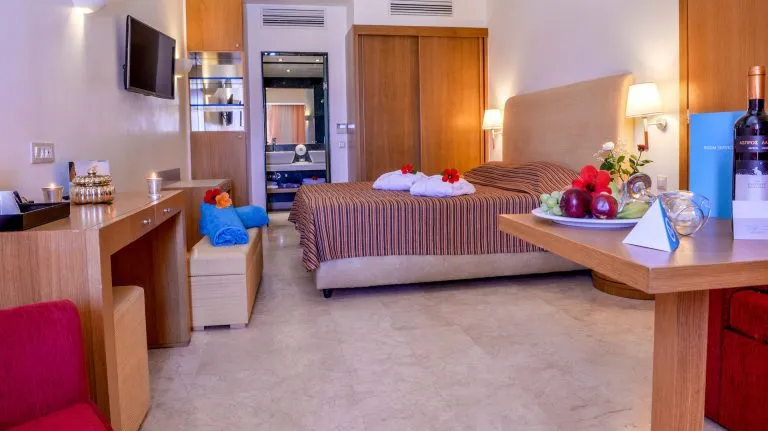 Blue sea beach bungalow