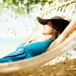 Blaues Meer Strand haengematte