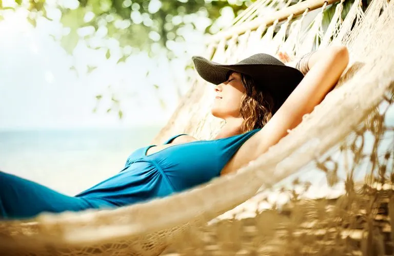 Blue sea beach haengematte