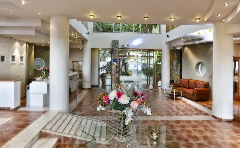 Blue sea beach lobby