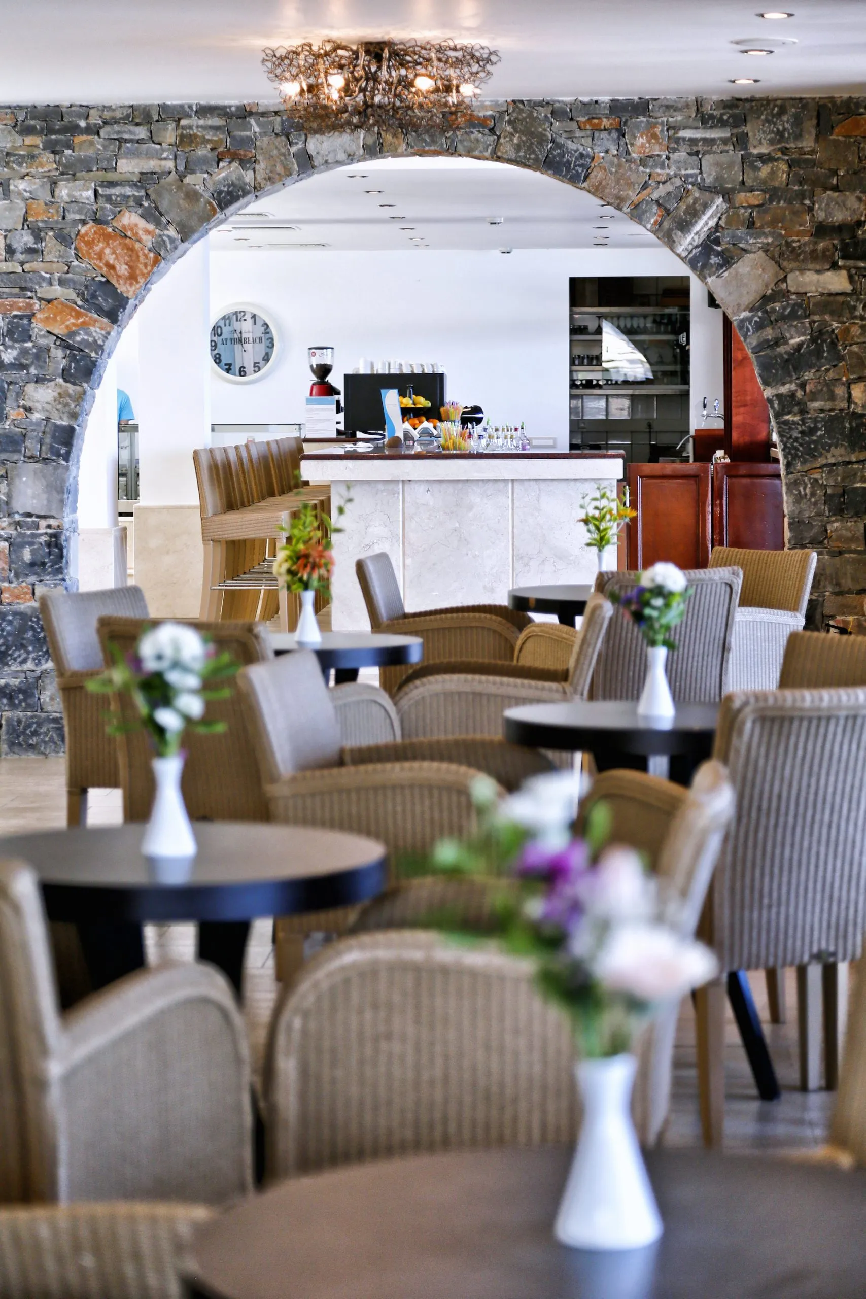 Blue sea beach lobby bar