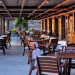 Blaues Meer Strand Hauptbar Terrasse