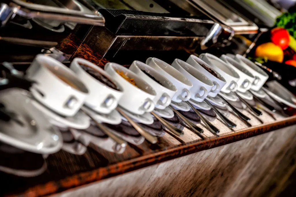 Blaues Meer Strand Hauptbuffet