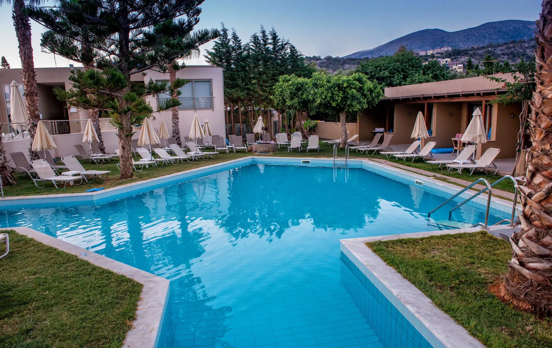 Blue sea beach pool
