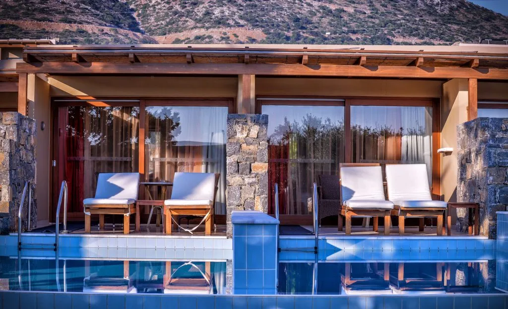 Blaues Meer Strand private Pools