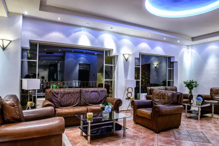 Blue sea beach sitting area