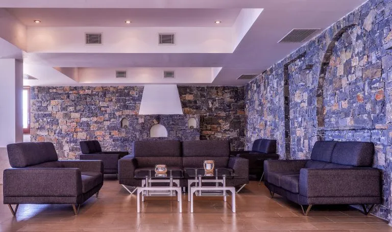 Blue sea beach sitting area