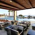 Blaues Meer Strand Snack ar am Pool