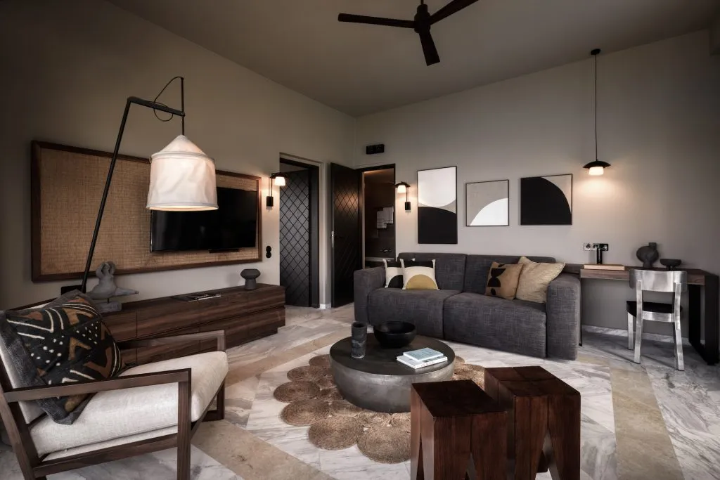 Domes of elounda premium suite wohnzimmer