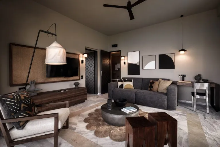 Domes of elounda premium suite living room