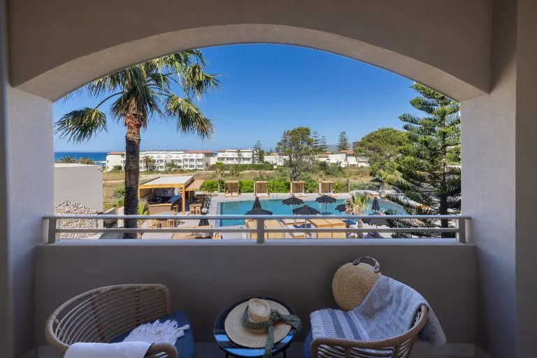 Eliros superior double room side sea view