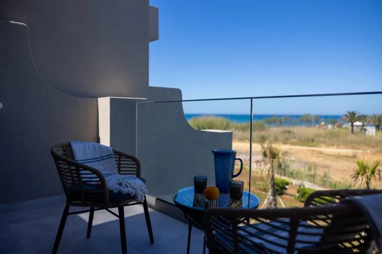 Eliros superior double room side sea view